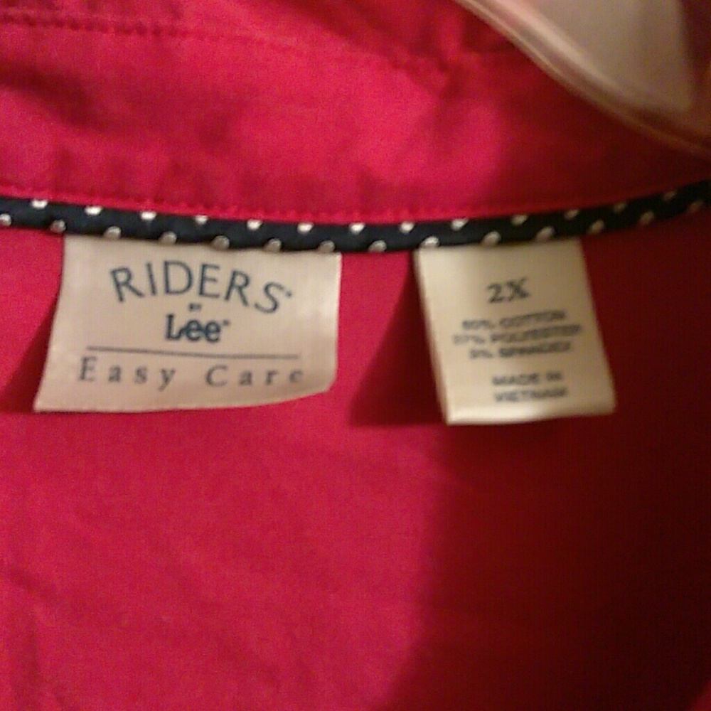 Plus Size Hot Pink Button-Up - Picture 2 of 5